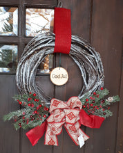 Load image into Gallery viewer, 14&quot; Scandinavian Christmas Wreath
